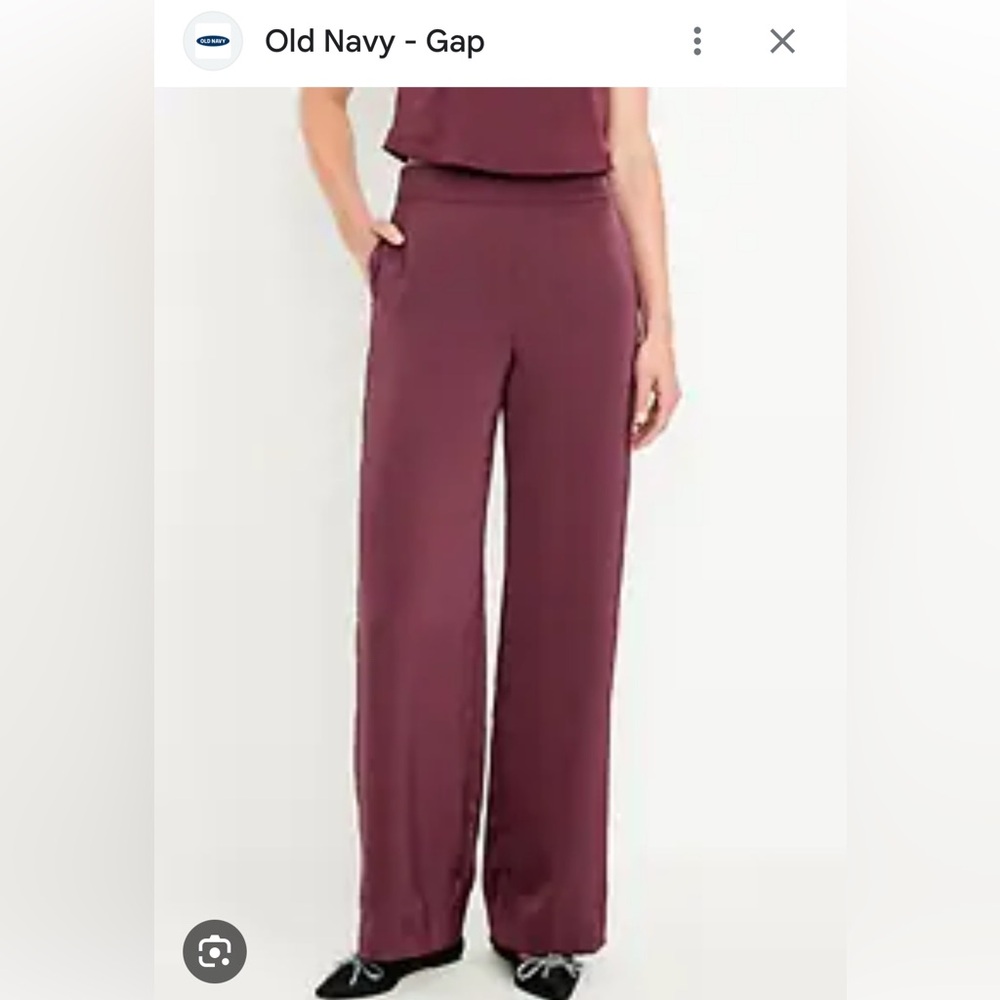 Old Navy Women's Burgundy Wide Leg Pants
